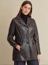 Plus Size Thinsulate Leather Car Coat