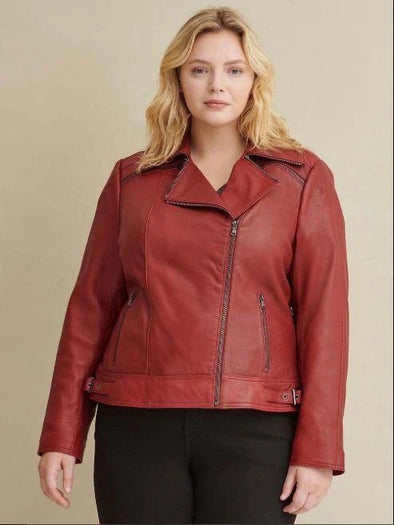 Plus Size Leather Jacket