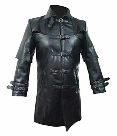 Trench Coat Real Cow Leather Coat