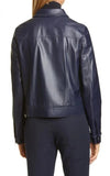 Trim Leather Jacket