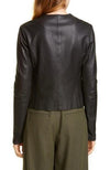 VINCE Rib Panel Leather Jacket